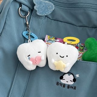 용모가 높은 천사 치아 피규어 가슴이 찢어지는 치아 털털 걸이 커플 인형 피규어 선물 열쇠고리