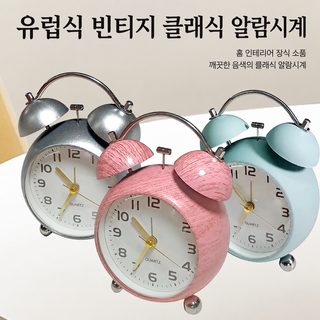 크로스보더 ABS 알람 나무 무늬 페인트 4.5인치 유럽식 복고 음소거 BB 소리