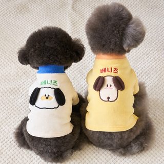 애완견 옷 가을/겨울 옷 보온 기모 테디보미 비숑 소형견 고양이 양발 만화