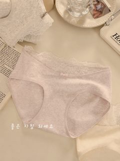 \u0026quot;부드러운 풍어가 오후를 맴돈다\u0026quot;순면 팬티 늘이기 여자 2026 신상 레이스 사이드 미디엄 허리 여성 팬티
