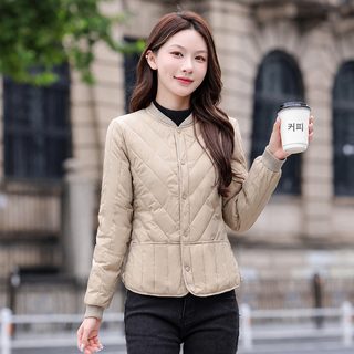 여성 겨울 하이넥 다이아 누빔 다운코튼 패딩 재킷 슬림핏 보온 이너 아우