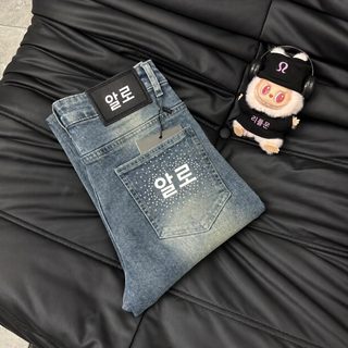 25 봄 사계절 일반 남색 남성 청바지 낡은 빈티지 효세 부드러운 스트레이트