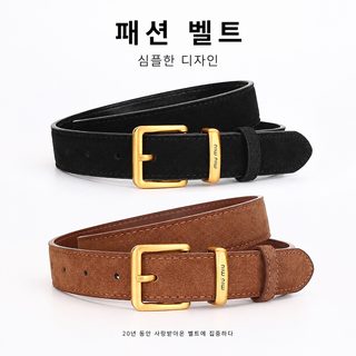 여성 소가죽 핀버클 벨트 2.8cm 청바지 원피스 코디용 빈티지 허리띠