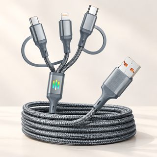 X15 LED 65W 4in1 고속충전 데이터 케이블 USB C타입 라이트닝 1m
