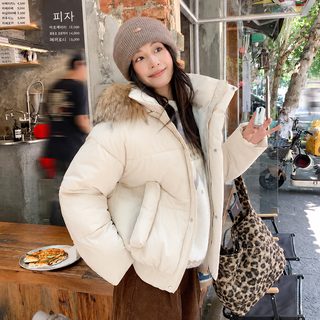 패딩 면복녀 2025 겨울 신상 대모령 백합 가후파 극복 면저고리 외투 작은 키