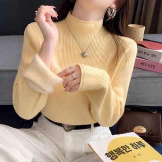 노란색 스웨터 여성 겨울 두께 기모 레깅스 일체형 기모 내복 2026 가을 겨울