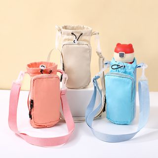 방수 휴대용 보온컵 커버 크로스 백 포켓 핸드폰 수납 가방 옥외 다기능 주