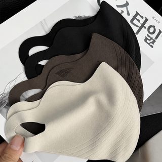 심플한 순색 무흔 보온 마스크 백합 가을과 겨울 두께 라이딩 전동차 눈가