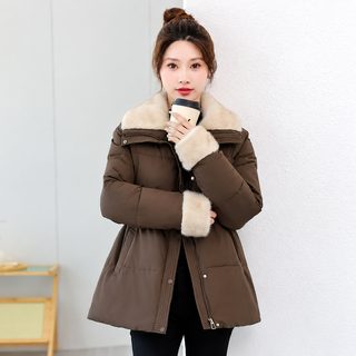패션 패딩 면복 여자 겨울 허리 접기 신상 양기 면옷 외투 작은 키 두께 중