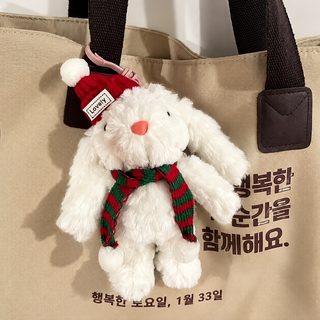 신제품 폐토풍 귓불 토끼 자동차 열쇠고리 걸이 귀여운 털털 인형 가방 작