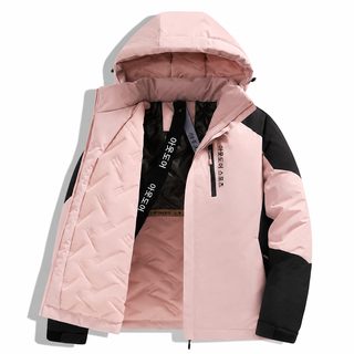 남녀공용 커플 겨울 그래핀 충전 후드 패딩 점퍼 아웃도어 방한 솜 재킷