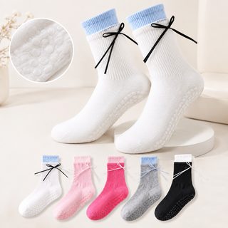 아청자 여성용 필라테스 요가 양말 면 혼방 실리콘 논슬립 중목 사계절 운