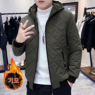 2025 남성 겨울 숏패딩 후드 집업 루즈핏 캐주얼 방한 솜재킷