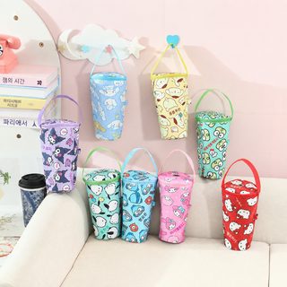 밀크티 컵홀더 보온 컵가방 휴대용 손잡이 텀블러 컵케이스 학생용
