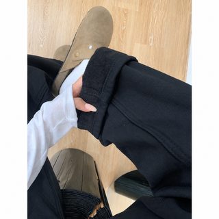 배모양 몸매에 융단을 더하고 두꺼운 검은색 스트레이트 청바지 여자 겨울 큰 사이즈 뚱뚱 mm 하이웨스트 날씬하고 넓은 다리 바지
