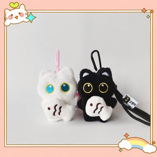 귀여운 고양이 봉제인형 키링 가방 장식 백팩 열쇠고리 학생 커플 선물
