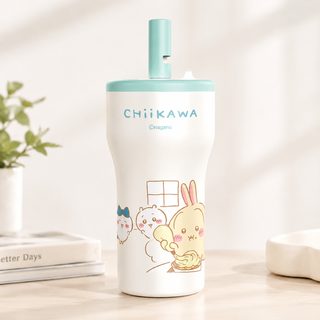chiikawa艾可思工厂吉伊卡哇保温杯630mL 高颜值便携吸管咖啡杯