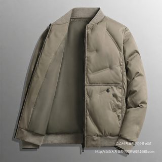 차오파이랑 남성 겨울 숏 패딩 점퍼 야구 칼라 400g 충전재 빅사이즈 방한 캐