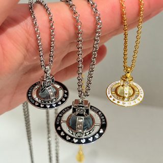 柜级品质新款西太后水泥灰orb中号星球项链毛衣链小众时尚