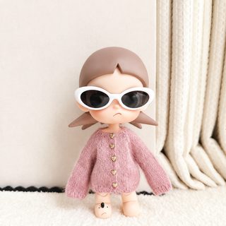 Zsiga 인형 옷 핑크 니트 선글라스 귀여운 인형 의상 액세서리