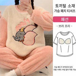 여성 겨울 극세사 수면잠옷 세트 보온 두꺼운 긴팔 긴바지 홈웨어