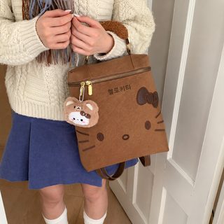 빈티지 여성 백팩 대용량 대학생 통학 출근 데일리 자수 소프트 배낭