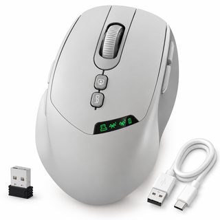 저소음 충전식 블루투스 무선 마우스 2.4GHz 듀얼모드 노트북 사무용