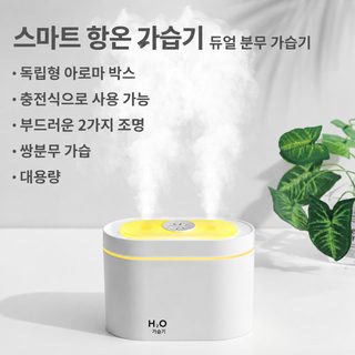 USB 듀얼 분무 초음파 미니 가습기 설산 암향 무드등 침실용