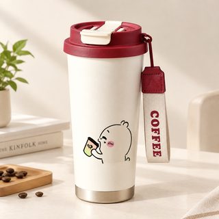吉伊卡哇保温杯316食品级杯子卡通小八乌萨奇吸管水杯便携随行杯