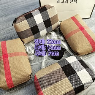 진신눠 여성 체크 화장품 파우치 2025 신상 고급 수납 숄더백 데일리 레트로