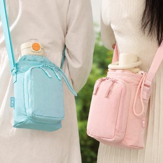 운동 물병 크로스백 학생 자전거 라이딩 휴대폰 수납 경량 야외 물컵 슬링