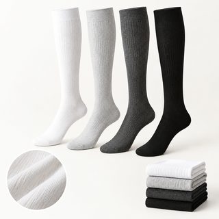 아정네 도매 회색 종아리 양말 면양말 여자 사계절 미압 스타킹 얇은 스타