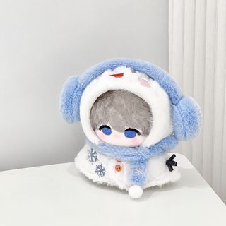 10CM 겨울 눈사람 망토 솜 가을 겨울 인형 환장 와복 귀여운 만화 인형 세트
