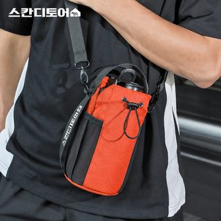 SCANDIHOME 아웃도어 다기능 물병 가방 보온병 보호 커버 휴대폰 수납 크로스