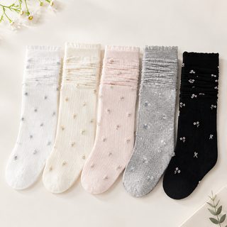 아정네 집 도매 양말 여사 무골 면양말 여름 작은 꽃 중통 그물코 통기 달콤