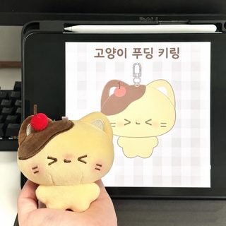 디저트 시리즈 체리 고양이 귀여운 젖빛 벨벳 인형 생일 선물 가방 걸이 커