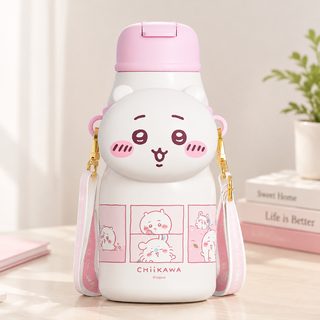吉伊卡哇chiikawa吸管保温杯可爱学生便携316内胆女生高颜值水杯