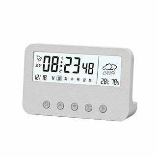 다기능 LCD 디지털 전자 탁상시계 온습도계 달력 학생용 알람시계