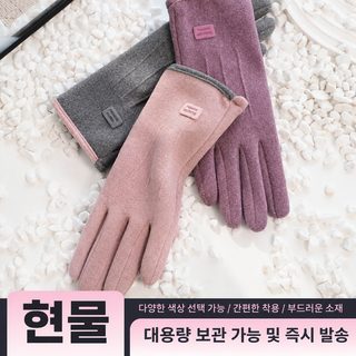 남녀 덕융 장갑 가을 겨울 야외 라이딩 방한면 캐시미어 로터리 운전 자전