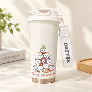吉伊卡哇保温杯乌萨奇小八猫316不锈钢吸管水杯便携卡通双饮学生