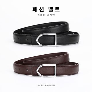 여성 소가죽 2층피 벨트 2.4cm 슬림 허리띠 청바지용 데일리 패션 벨트