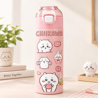 Chiikawa 지이카와 텀블러 대용량 직음 휴대용 컵 스테인리스 물컵