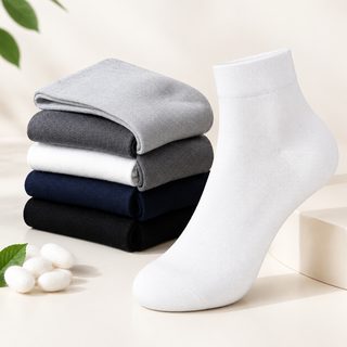 아청자 남성 실크 단목 양말 여름용 얇은 통기성 쿨링 비즈니스 무지 정장