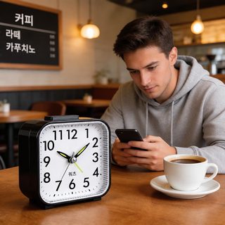 발원지 공장 아마존 대박 사각형 석영종 알람시계 탐면 대 야광 침대 머리