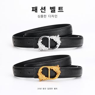 빈티지 매끄러운 단추 여성 소가죽 가죽 벨트 여성 장식 고급감 벨트 여성