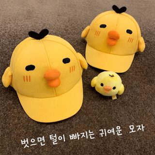 귀여운 엽기 콧구멍 병아리 자수 볼캡 남녀공용 봄여름 캐주얼 햇빛가리개