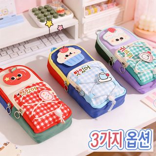 신형 작은 책가방 사과 필통 대용량 초등학생 필통 필통 필통 소녀 고용모
