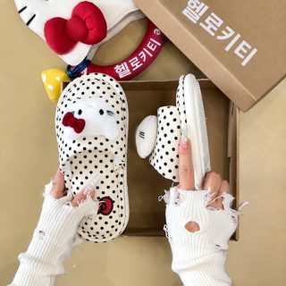 일본계 파점 kitty 슬리퍼 여성 포예 사계절 통용 편안한 미끄럼 방지 가구 20