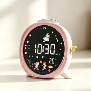 국경 간 충전 알람 LED 스마트 LCD 디지털 온도 타이머 어린이 학생 전용 전자