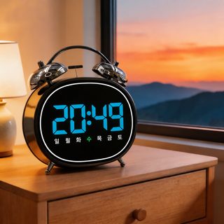 아마존 대박 LED 대형 스크린 전자 알람 기계 벨소리 초대형 알람